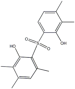 2,2'-Dihydroxy-3,3',4,4',6-pentamethyl[sulfonylbisbenzene] Struktur