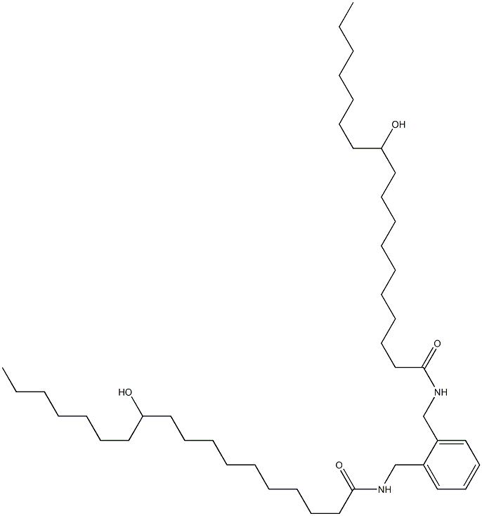 N,N'-(1,2-Phenylenebismethylene)bis(11-hydroxystearamide) Struktur