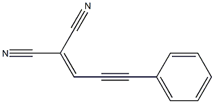 (3-Phenyl-2-propyn-1-ylidene)malononitrile Struktur