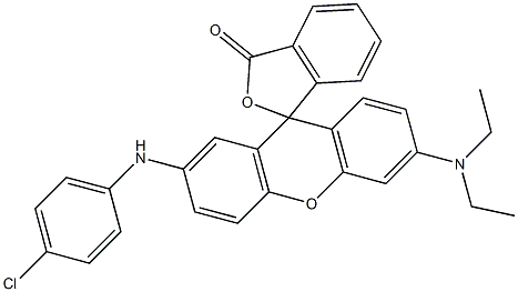 3'-(Diethylamino)-7'-(4-chloroanilino)spiro[isobenzofuran-1(3H),9'-[9H]xanthen]-3-one Struktur