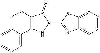 1,5-Dihydro-2-(benzothiazol-2-yl)[2]benzopyrano[4,3-c]pyrazol-3(2H)-one Struktur