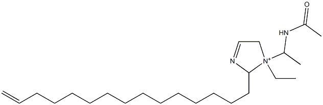 1-[1-(Acetylamino)ethyl]-1-ethyl-2-(14-pentadecenyl)-3-imidazoline-1-ium Struktur