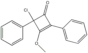 2,4-Diphenyl-4-chloro-3-methoxycyclobuta-2-en-1-one Struktur