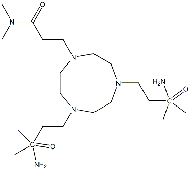 N,N,N',N',N'',N''-Hexamethyl-1,4,7-triazacyclononane-1,4,7-tripropionamide Struktur