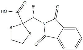 (+)-2-[(S)-1-Phthalimidylethyl]-1,3-dithiolane-2-carboxylic acid Struktur