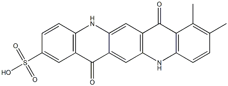 5,7,12,14-Tetrahydro-8,9-dimethyl-7,14-dioxoquino[2,3-b]acridine-2-sulfonic acid Struktur