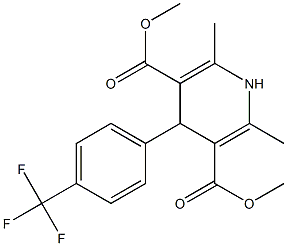 1,4-Dihydro-2,6-dimethyl-4-(4-trifluoromethylphenyl)pyridine-3,5-dicarboxylic acid dimethyl ester Struktur