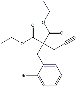 2-Propargyl-2-(2-bromobenzyl)malonic acid diethyl ester Struktur