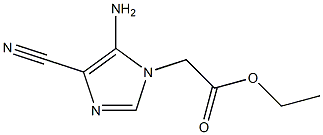 (5-Amino-4-cyano-1H-imidazol-1-yl)acetic acid ethyl ester Struktur