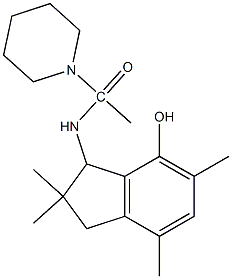 2,3-Dihydro-3-[1-piperidinylacetylamino]-2,2,5,7-tetramethyl-1H-inden-4-ol Struktur