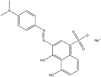 4,5-Dihydroxy-3-[[4-(dimethylamino)phenyl]azo]naphthalene-1-sulfonic acid sodium salt Struktur