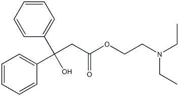 3,3-Diphenyl-3-hydroxypropionic acid 2-(diethylamino)ethyl ester Struktur