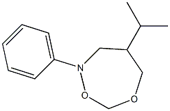 2-Phenyl-4-isopropyl-tetrahydro-1,6,2-dioxazepine Struktur