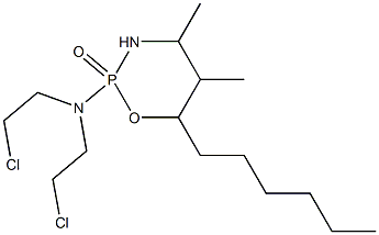 Tetrahydro-2-[bis(2-chloroethyl)amino]-4,5-dimethyl-6-hexyl-2H-1,3,2-oxazaphosphorine 2-oxide Struktur