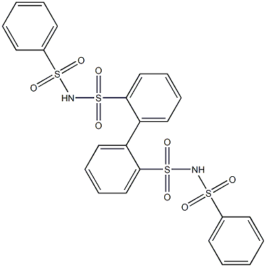 N,N'-ビス(フェニルスルホニル)-1,1'-ビフェニル-2,2'-ジスルホンアミド 化學(xué)構(gòu)造式