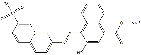 4-[(7-Sulfo-2-naphtyl)azo]-3-hydroxy-1-naphthalenecarboxylic acid manganese(II) salt Struktur