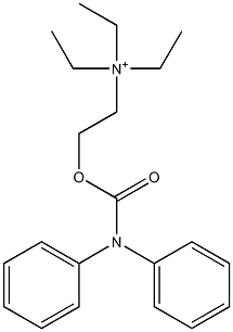 2-[[(Diphenylamino)carbonyl]oxy]-N,N,N-triethylethanaminium Struktur