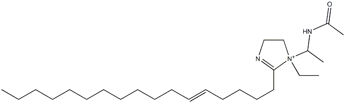 1-[1-(Acetylamino)ethyl]-1-ethyl-2-(5-heptadecenyl)-2-imidazoline-1-ium Struktur