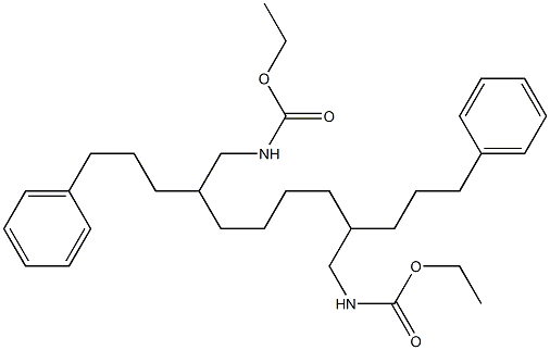 2,7-Di(3-phenylpropyl)-1,8-octanediylbis(carbamic acid)diethyl ester Struktur