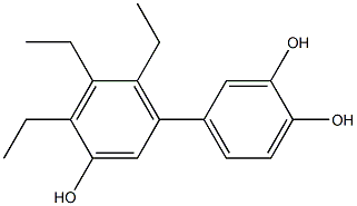 4',5',6'-Triethyl-1,1'-biphenyl-3,3',4-triol Struktur