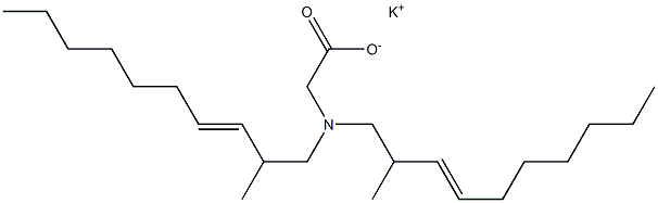 N,N-Bis(2-methyl-3-decenyl)aminoacetic acid potassium salt Struktur