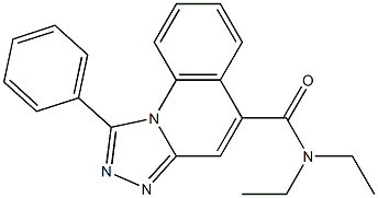 1-Phenyl-N,N-diethyl[1,2,4]triazolo[4,3-a]quinoline-5-carboxamide Struktur