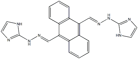 9,10-Bis[2-(1H-imidazol-2-yl)hydrazonomethyl]anthracene Struktur