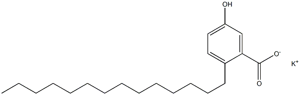 2-Tetradecyl-5-hydroxybenzoic acid potassium salt Struktur