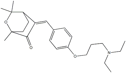 5-[4-[3-Diethylaminopropoxy]benzylidene]-1,3,3-trimethyl-2-oxabicyclo[2.2.2]octan-6-one Struktur