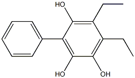 5,6-Diethyl-3-phenylbenzene-1,2,4-triol Struktur