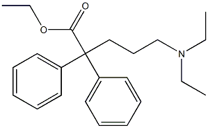 5-Diethylamino-2,2-diphenylvaleric acid ethyl ester Struktur