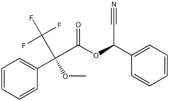 (S)-3,3,3-Trifluoro-2-methoxy-2-phenylpropanoic acid (R)-cyano(phenyl)methyl ester Struktur