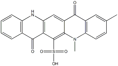 5,7,12,14-Tetrahydro-2,5-dimethyl-7,14-dioxoquino[2,3-b]acridine-6-sulfonic acid Struktur