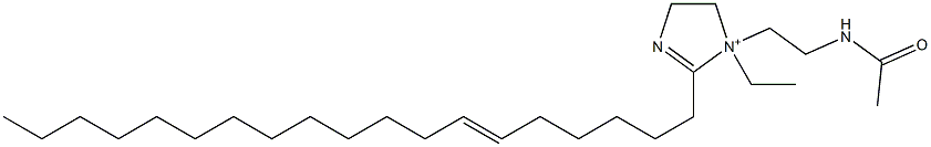 1-[2-(Acetylamino)ethyl]-1-ethyl-2-(6-nonadecenyl)-2-imidazoline-1-ium Struktur