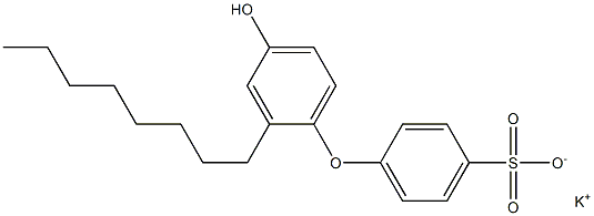 4'-Hydroxy-2'-octyl[oxybisbenzene]-4-sulfonic acid potassium salt Struktur