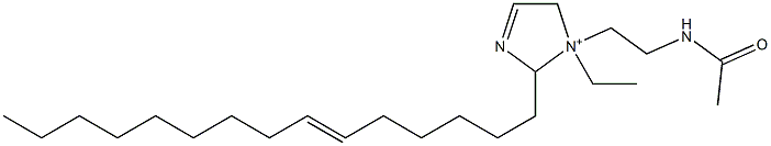 1-[2-(Acetylamino)ethyl]-1-ethyl-2-(6-pentadecenyl)-3-imidazoline-1-ium Struktur