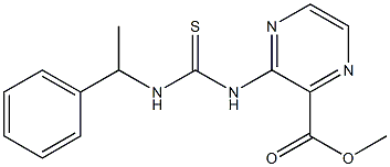 3-[3-(1-Phenylethyl)thioureido]pyrazine-2-carboxylic acid methyl ester Struktur