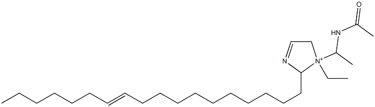 1-[1-(Acetylamino)ethyl]-1-ethyl-2-(11-octadecenyl)-3-imidazoline-1-ium Struktur