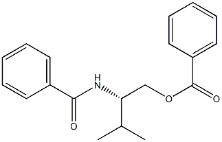 Benzoic acid (S)-2-(benzoylamino)-3-methylbutyl ester Struktur