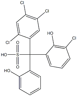 (3-Chloro-2-hydroxyphenyl)(2,4,5-trichlorophenyl)(2-hydroxyphenyl)methanesulfonic acid Struktur