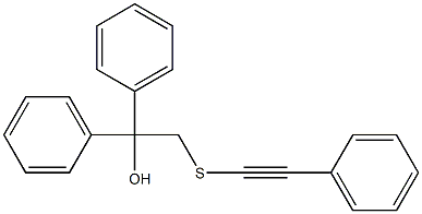 1,1-Diphenyl-2-[(phenylethynyl)thio]ethanol Struktur