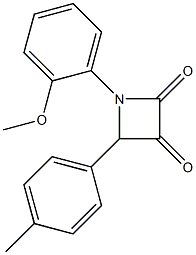 4-(p-Methylphenyl)-1-(o-methoxyphenyl)azetidine-2,3-dione Struktur