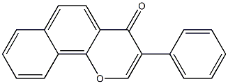 3-Phenyl-4H-naphtho[1,2-b]pyran-4-one Struktur