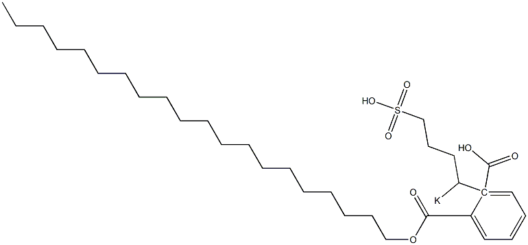 Phthalic acid 1-icosyl 2-(1-potassiosulfobutyl) ester Struktur