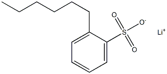 2-Hexylbenzenesulfonic acid lithium salt Struktur