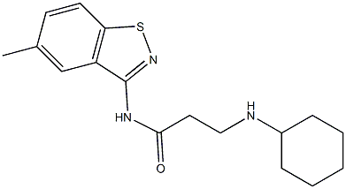 N-(5-Methyl-1,2-benzisothiazol-3-yl)-3-cyclohexylaminopropanamide Struktur