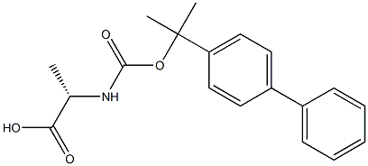 N-[1-(1,1'-Biphenyl-4-yl)-1-methylethoxycarbonyl]-L-alanine Struktur