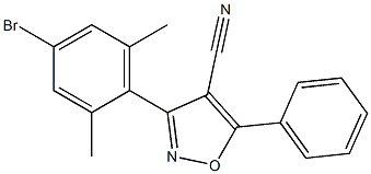 5-(Phenyl)-3-(4-bromo-2,6-dimethylphenyl)-isoxazole-4-carbonitrile Struktur