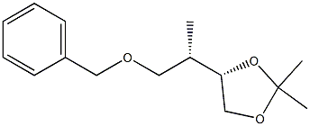 (2S,3S)-4-Benzyloxy-3-methyl-1,2-isopropylidenebisoxybutane Struktur