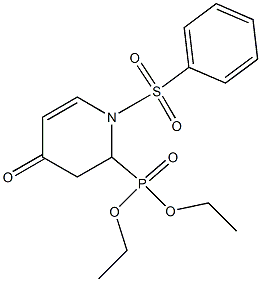 [(1-Phenylsulfonyl-4-oxo-1,2,3,4-tetrahydropyridin)-2-yl]phosphonic acid diethyl ester Struktur